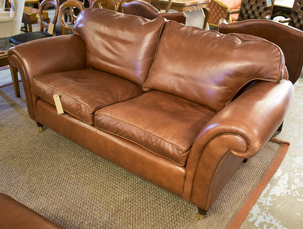 laura ashley leather sofa used