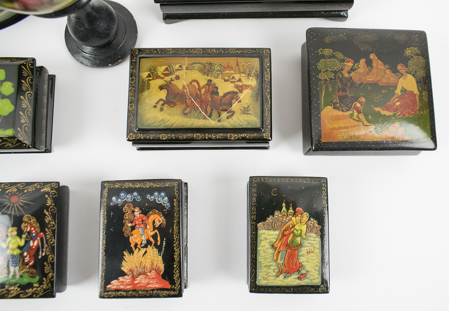 Russian Lacquer Boxes by Unknown