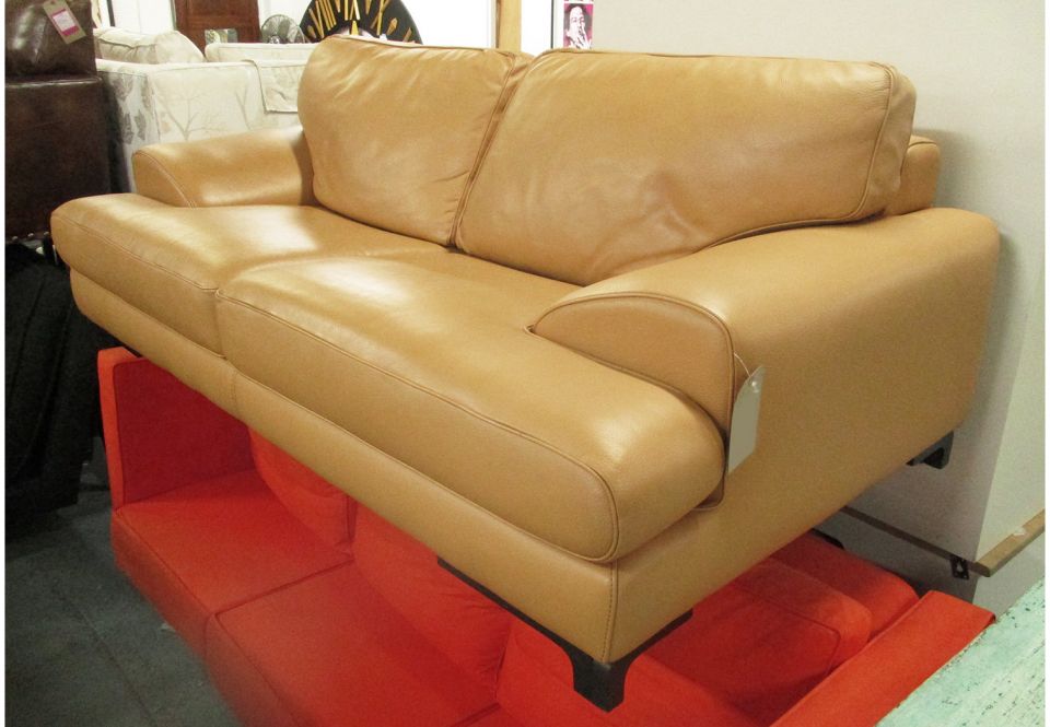 roche bobois initial leather sofa
