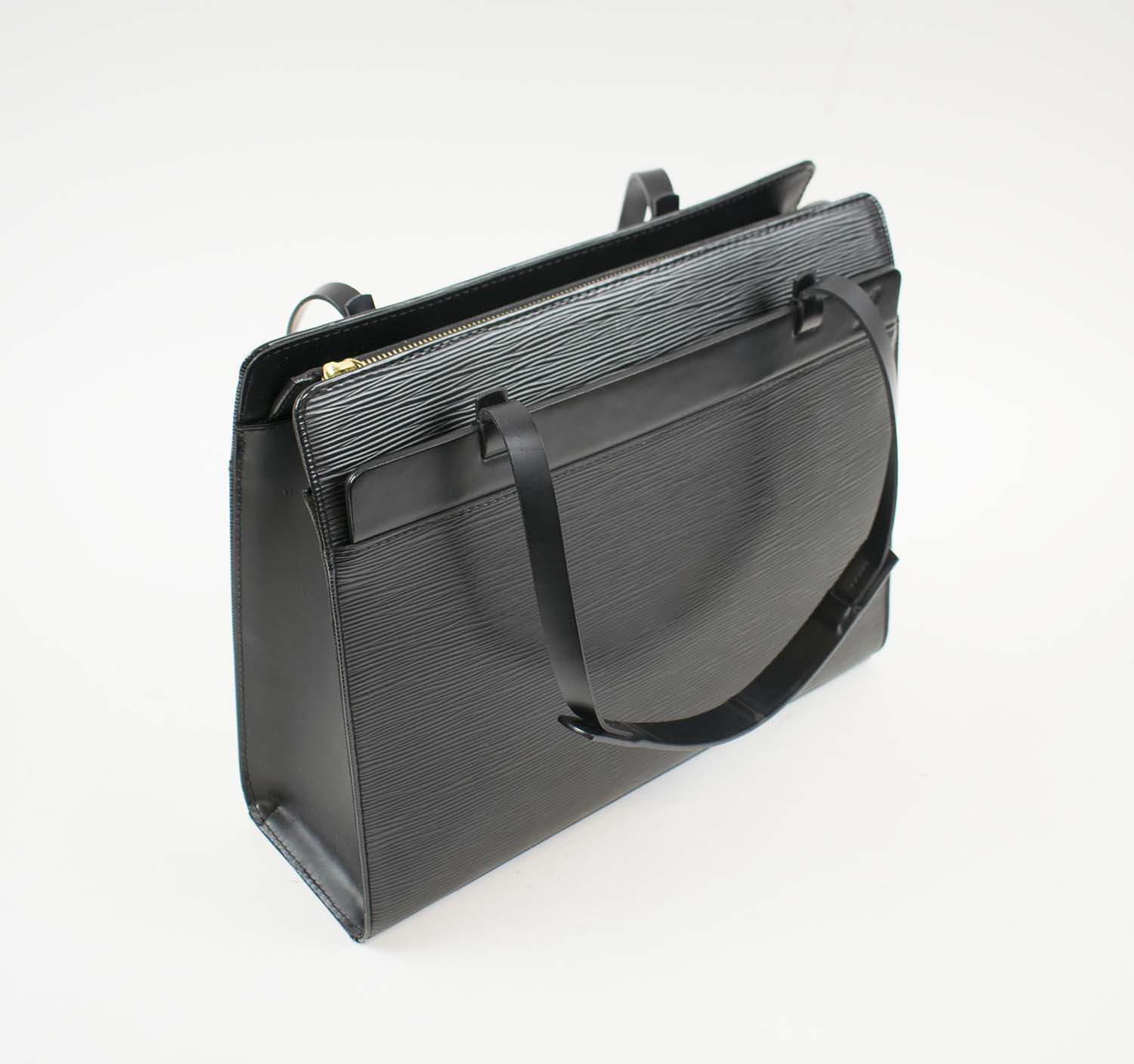 LOUIS VUITTON Black Epi Leather Croisette PM Tote Shoulder Bag