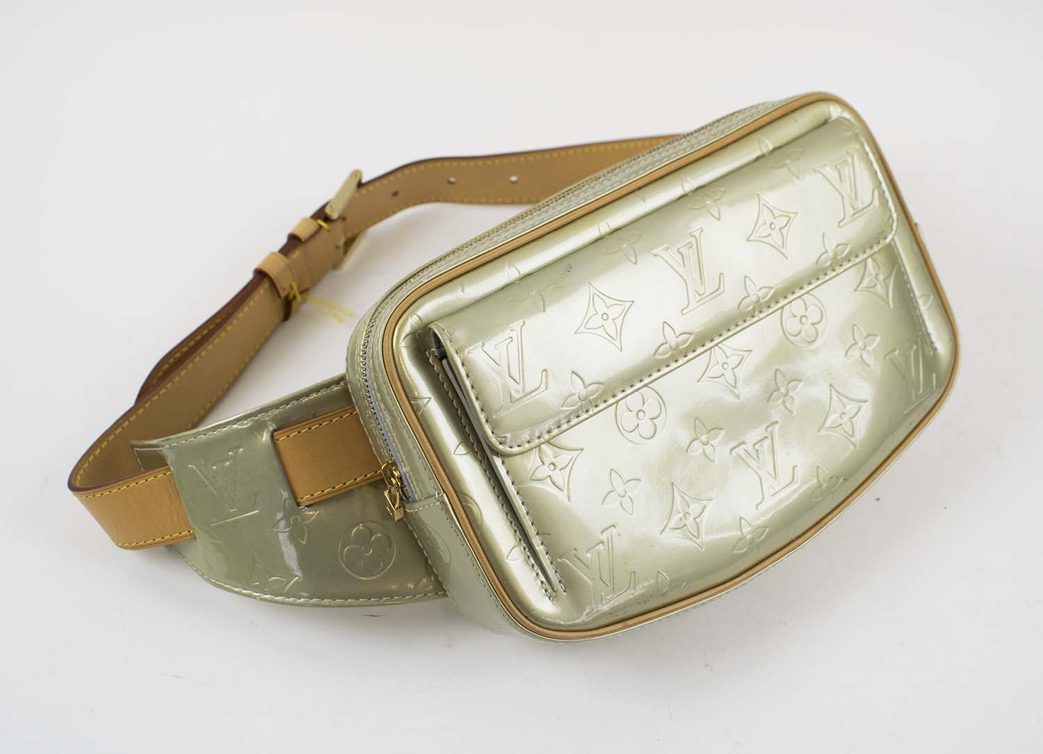 Authentic Louis Vuitton Monogram Leather Double Buckle Fanny Pack