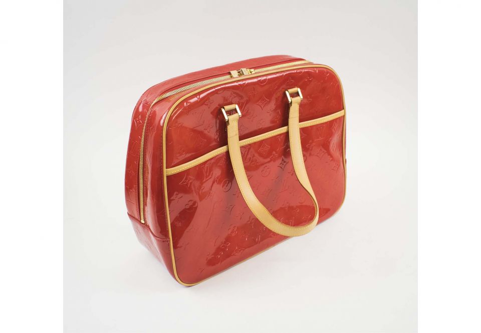 Louis Vuitton Monogram Clutch Red in Calfskin Leather with Gold-tone - US