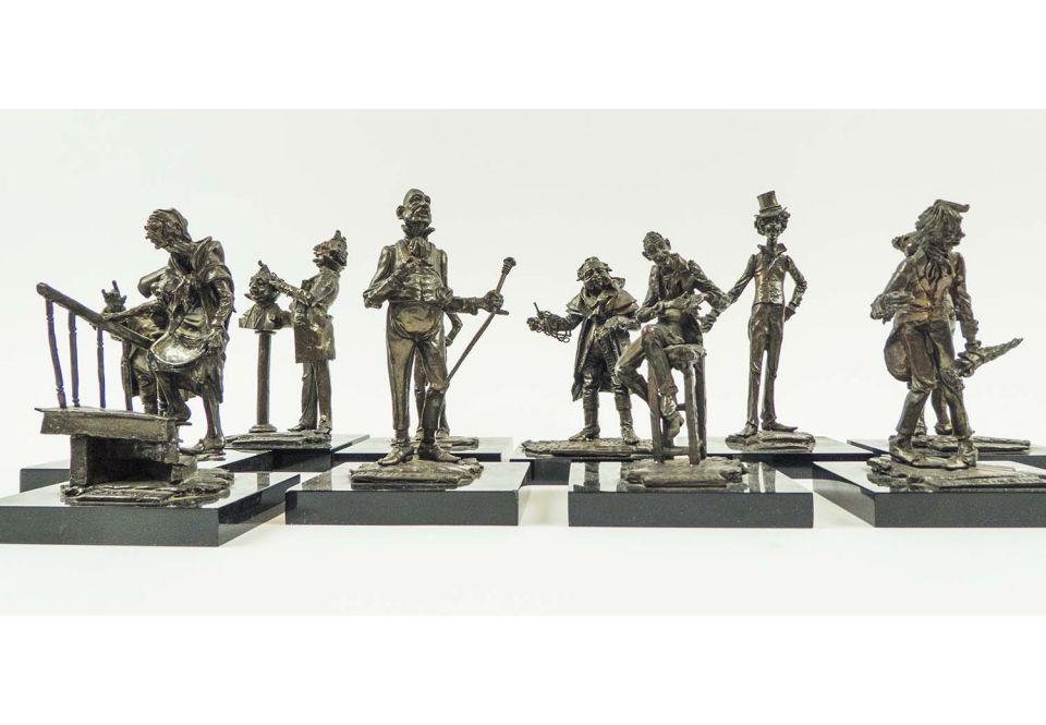 'DICKENSIAN' BRONZES, series of ten each portraying a character from ...