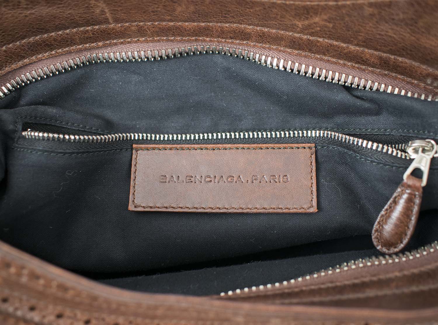 City leather handbag Balenciaga Navy in Leather  31310387