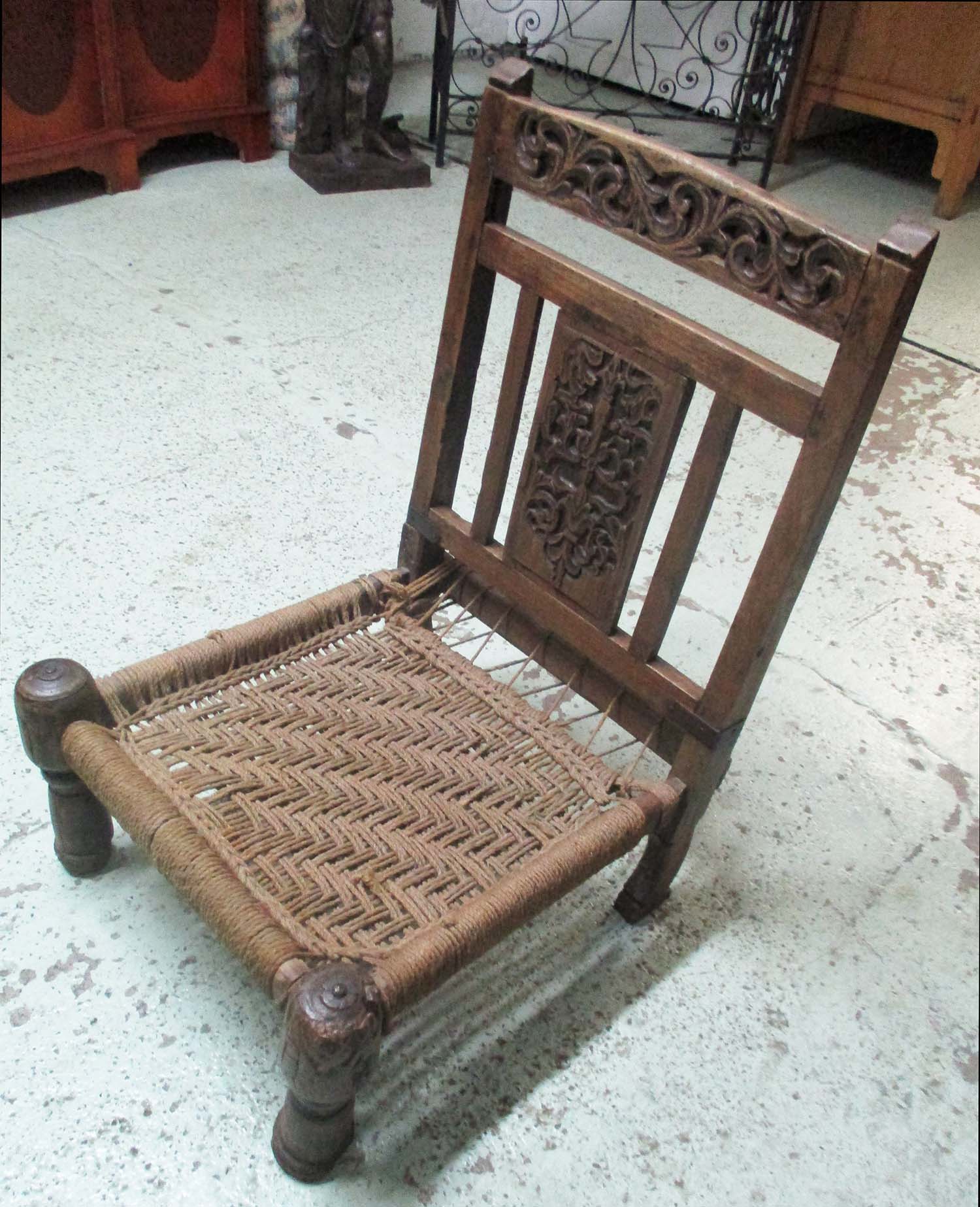 antique meditation chair