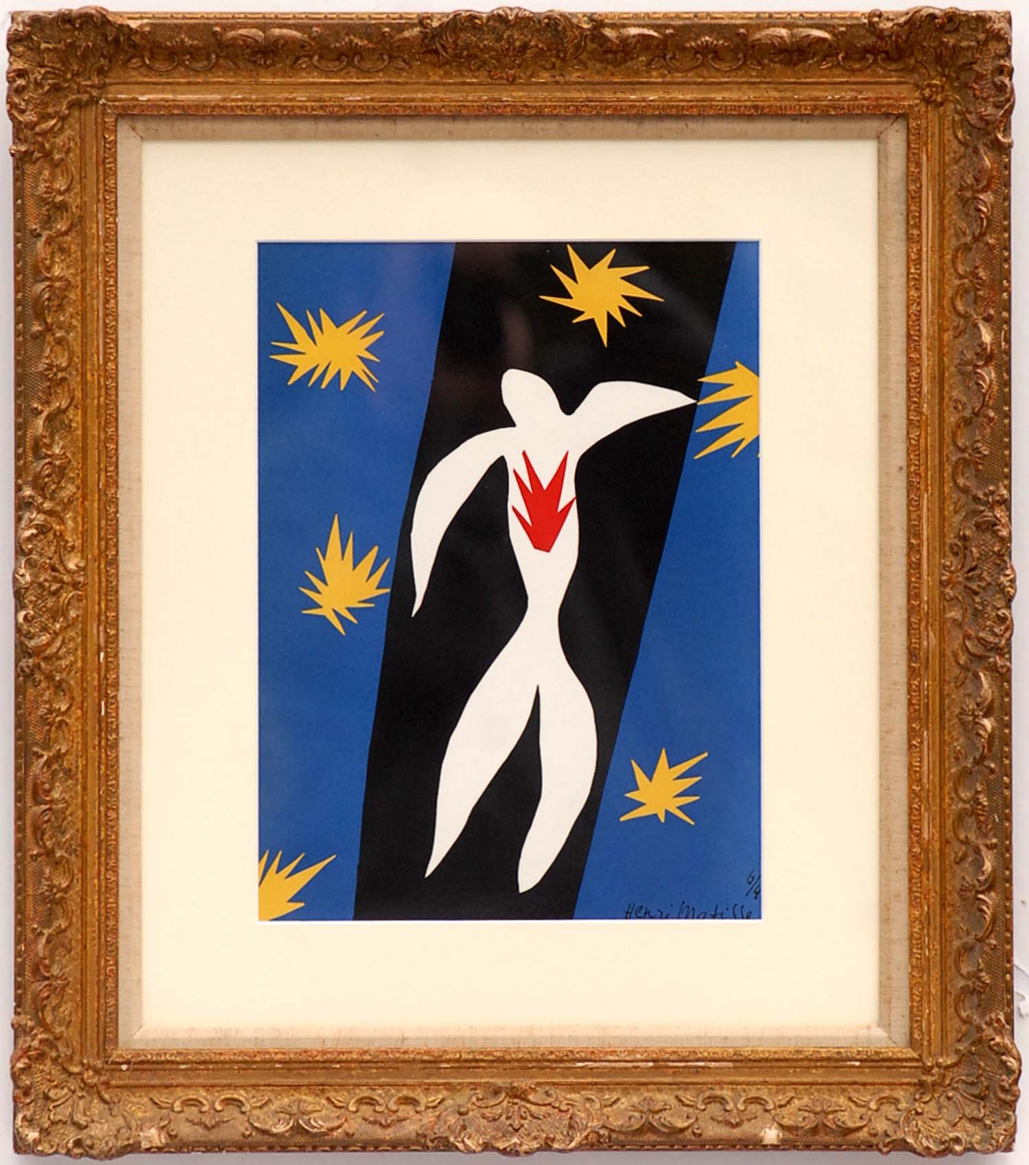 HENRI MATISSE 'The Fall of Icarus', lithograph signed in the plate ...