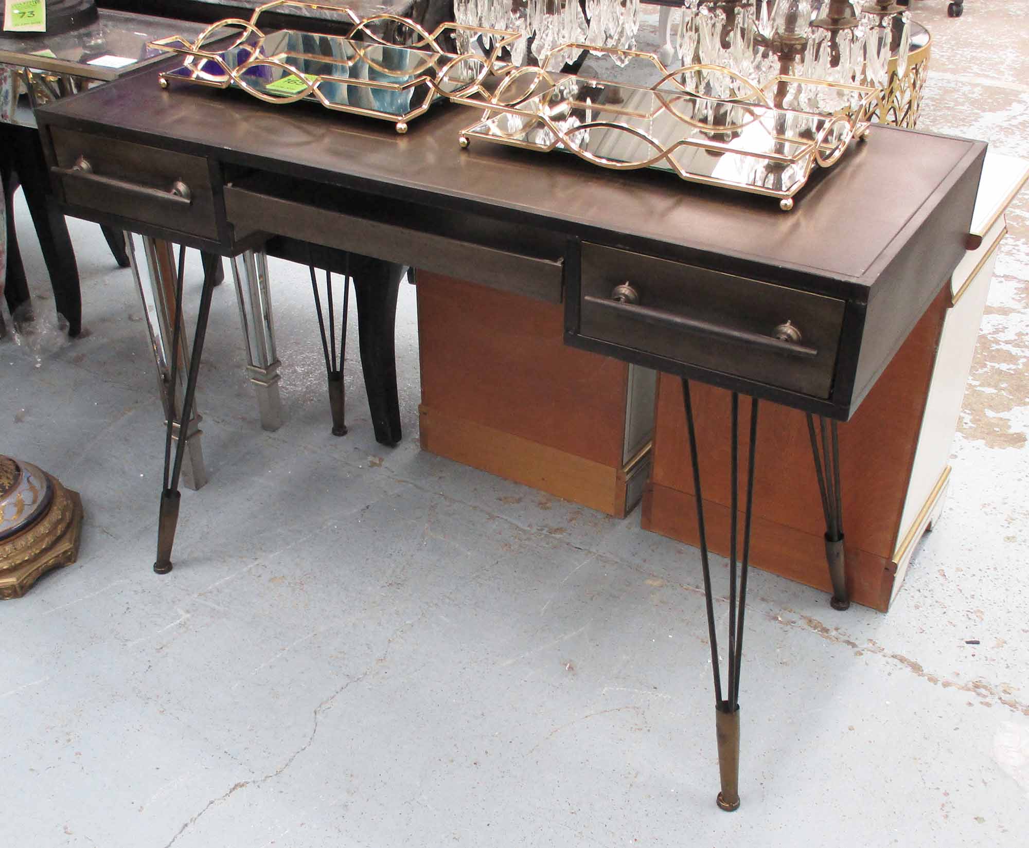 DESK Industrial Style With Three Long Drawers Below On Tubular   144 