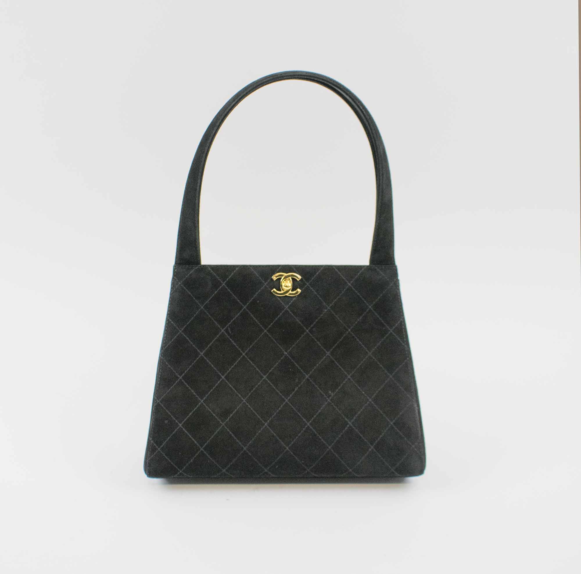 GIANNI VERSACE HANDBAG, black fabric with patent leather trims and top  handles, with top zip closure, lock and keys, bottom feet, iconic Medusa  logo at the front, black fabric lining, with dust