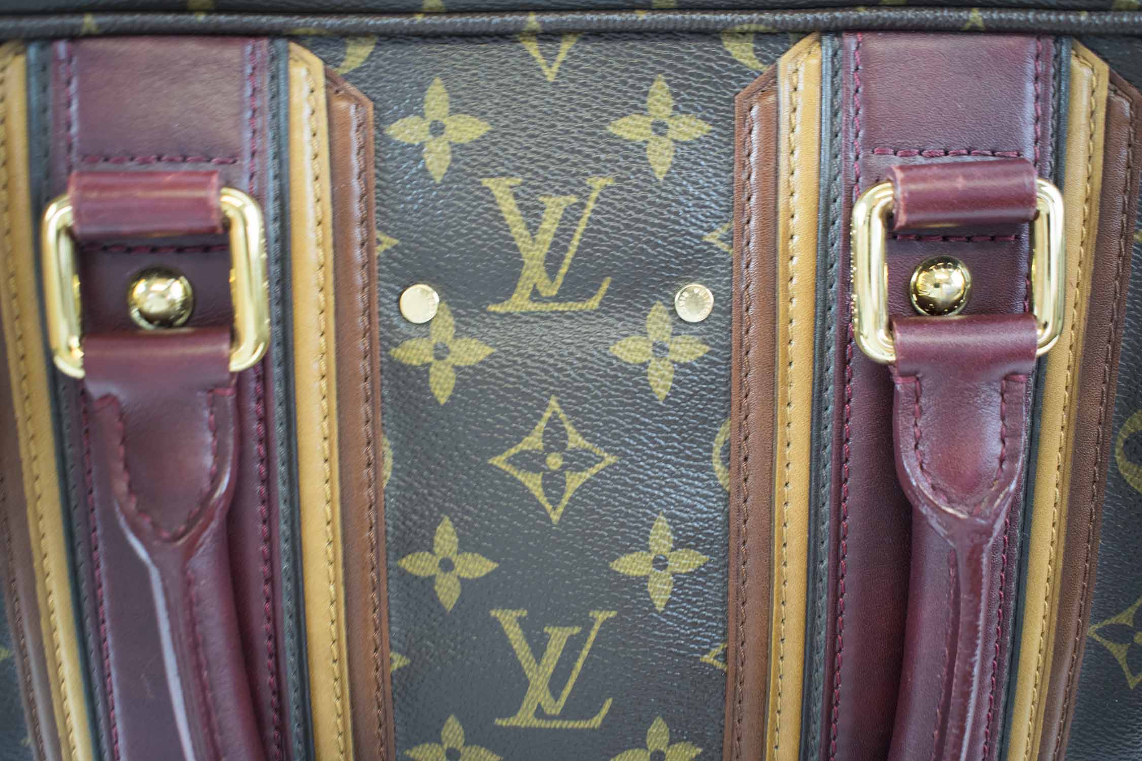 LOUIS VUITTON GRACE BOBBY SHOULDER RECTANGULAR MONOGRAM BAG, dark brown  leather with adjustable padded shoulder strap, top zip pocket, front  pocket, with black fabric lining, with dust bag, 19cm x 28cm H.