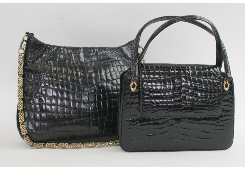 Crocodile Leather Designer Shoulder Bag – Glamour Stitch