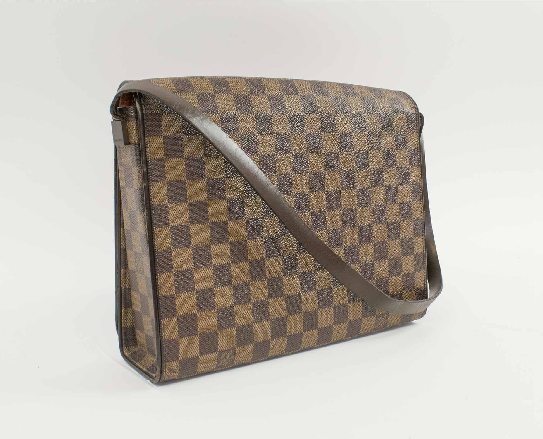 Louis Vuitton Brown Damier Ebene Tribeca Mini Leather Cloth ref.141016 -  Joli Closet
