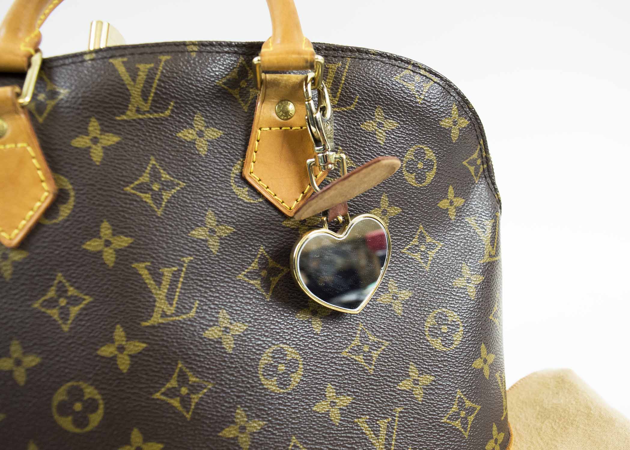 Louis Vuitton Alma BB Silver/Black in Calfskin Leather with Gold-tone - US