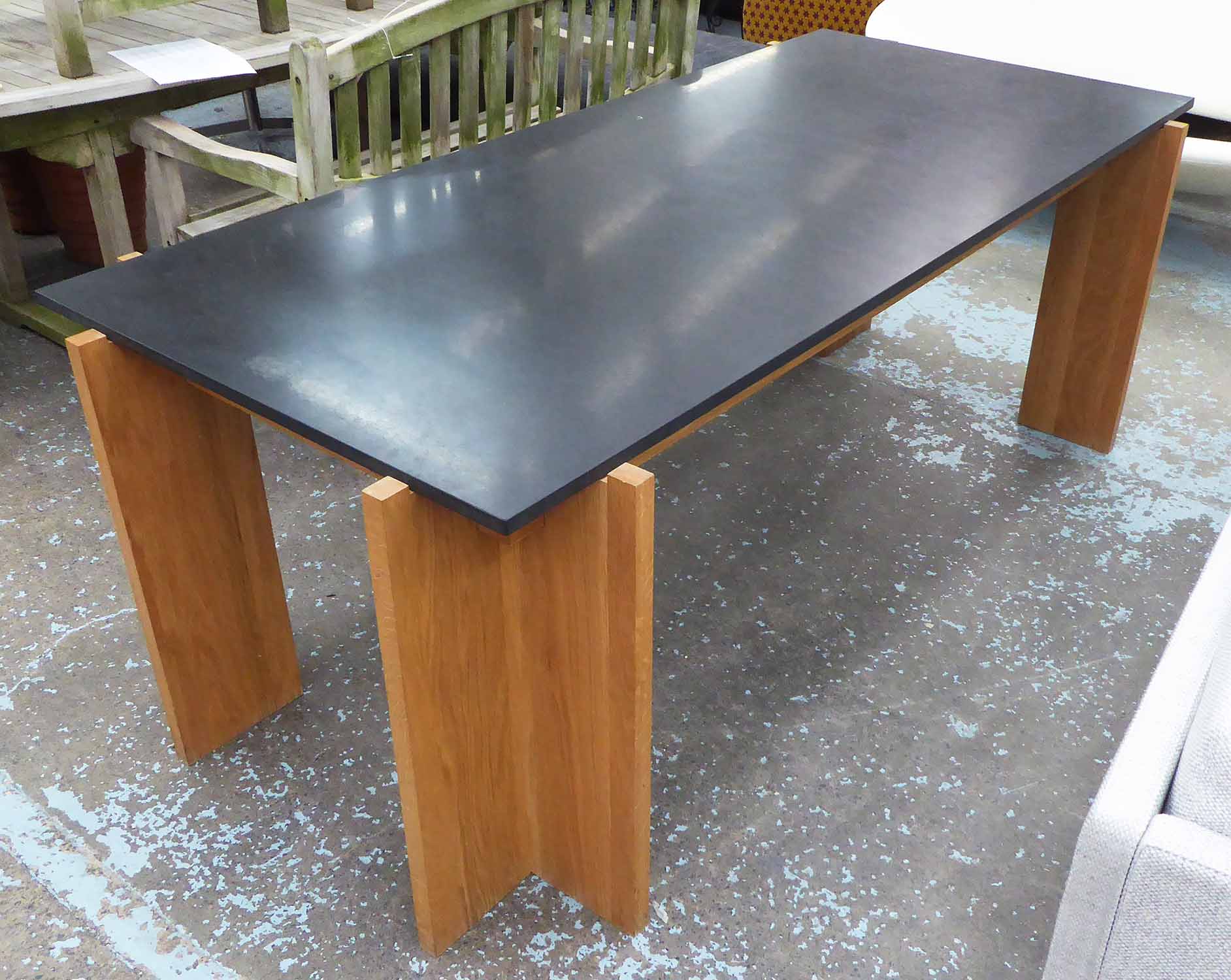 kitchen table with slate top