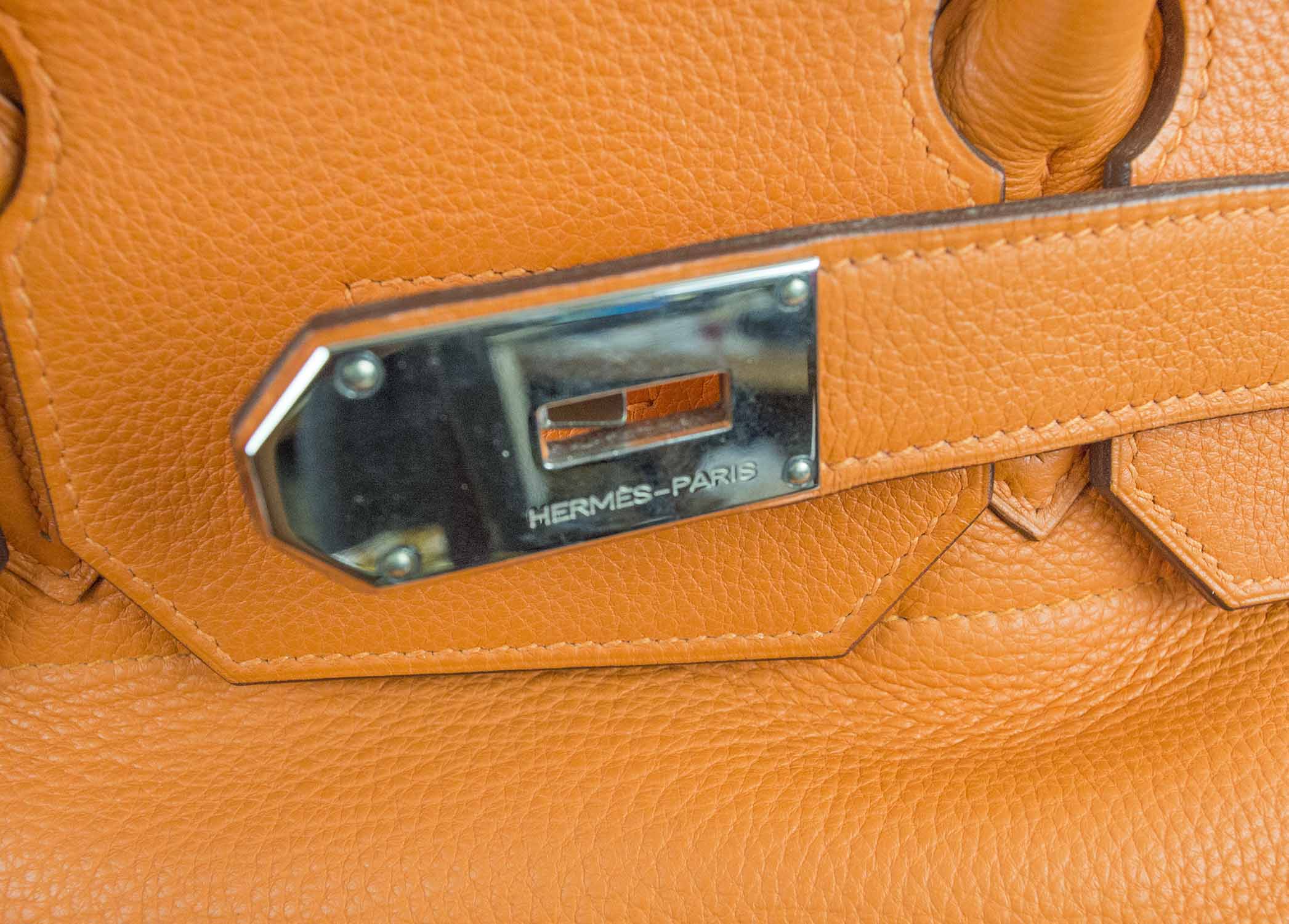 Hermes Birkin Bag 30cm Orange Clemence Gold Hardware