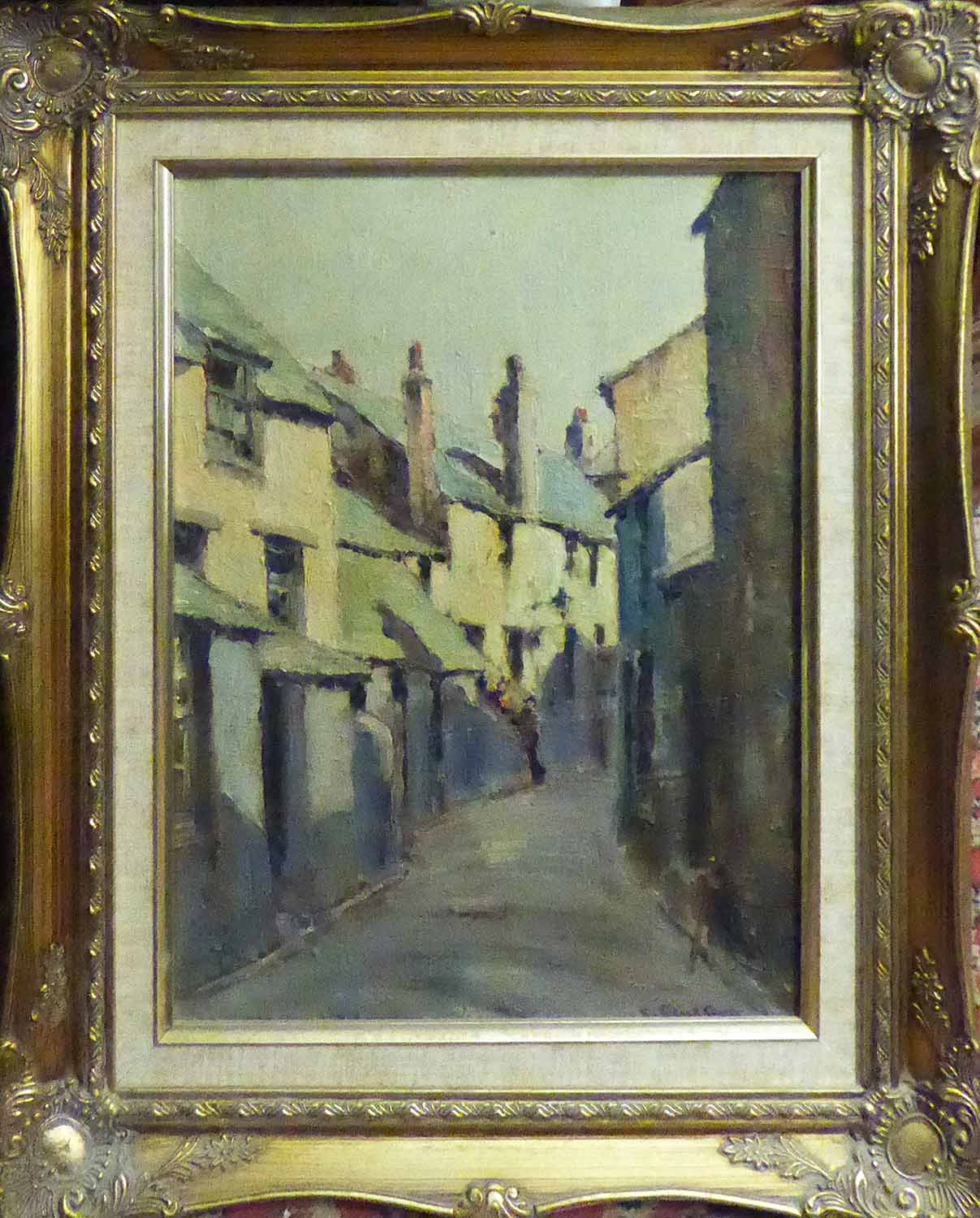 GEORGE TURLAND GOOSEY (British 1877-1947) 'Empty Street in St. Ives ...