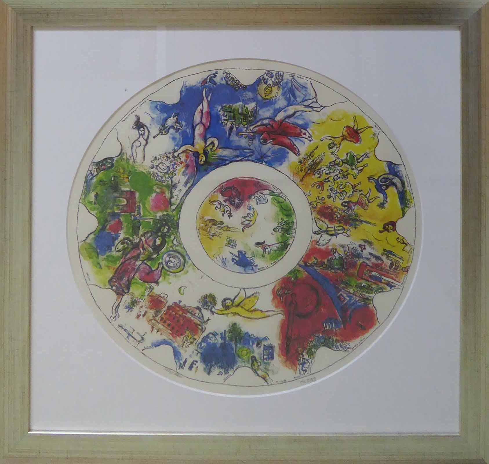 Marc Chagall Paris Opera Ceiling Signed In The Plate 49cm X 49cm