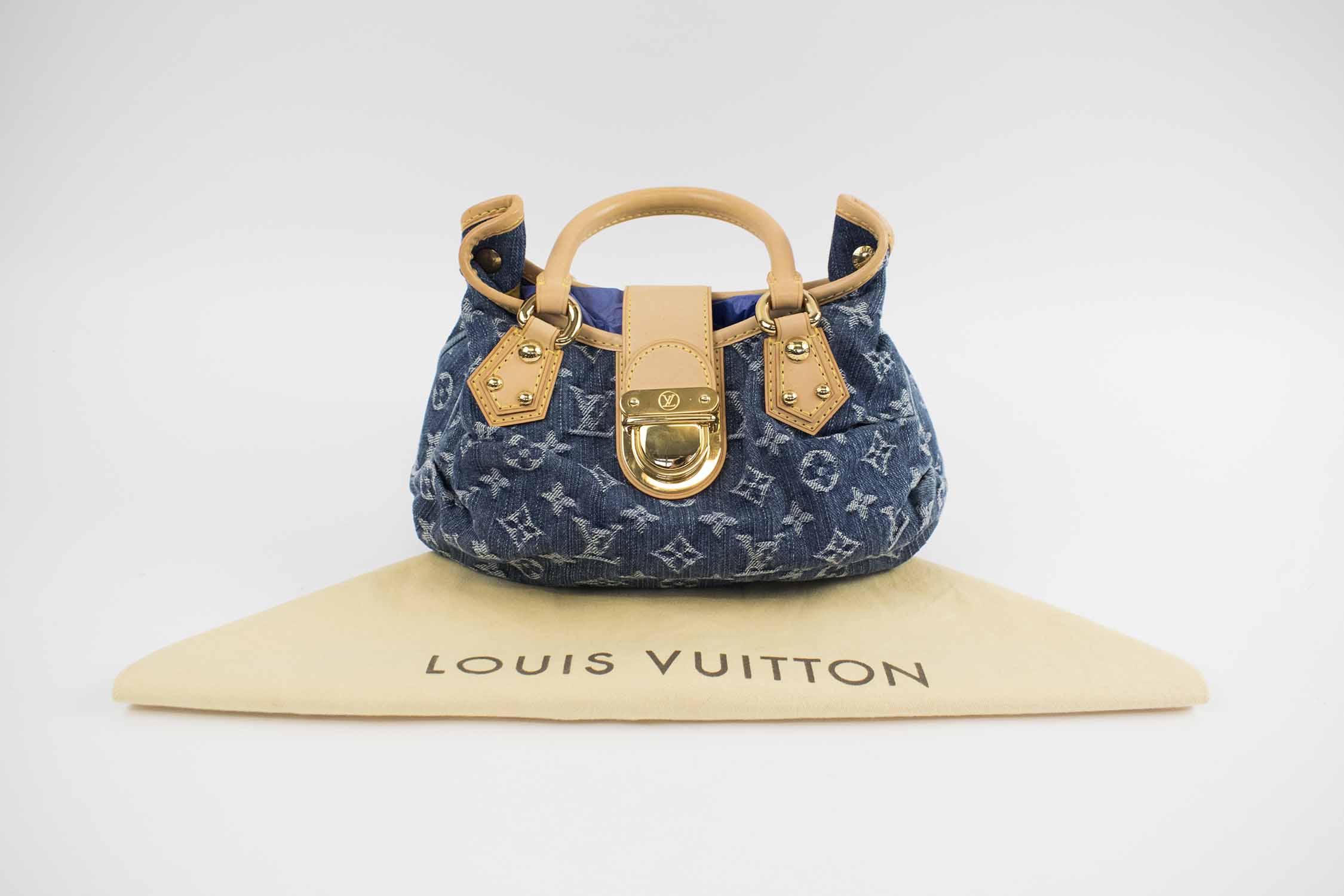 Sold at Auction: Louis Vuitton, Pink Louis Vuitton Monogram Denim bag