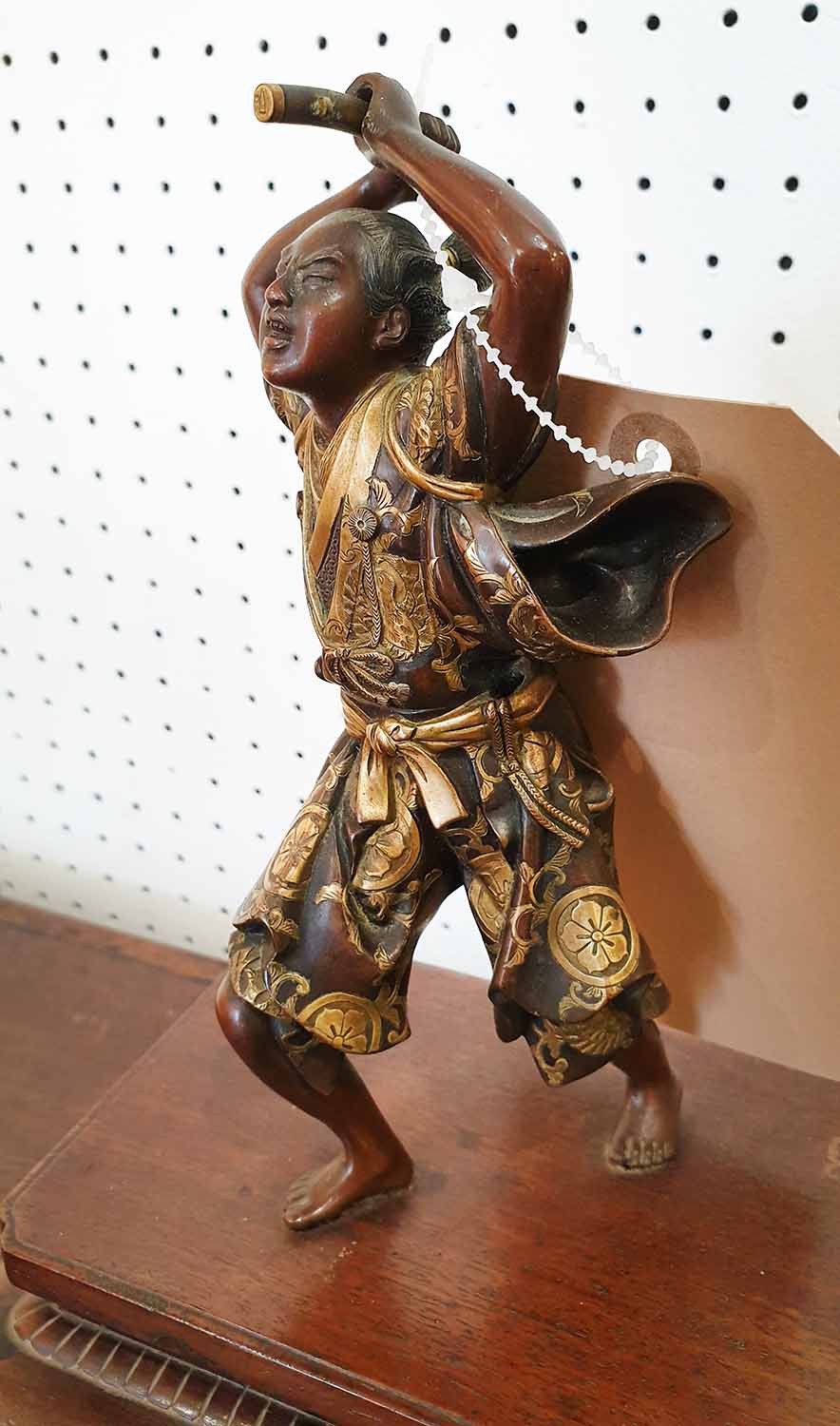 bronze samurai figurines