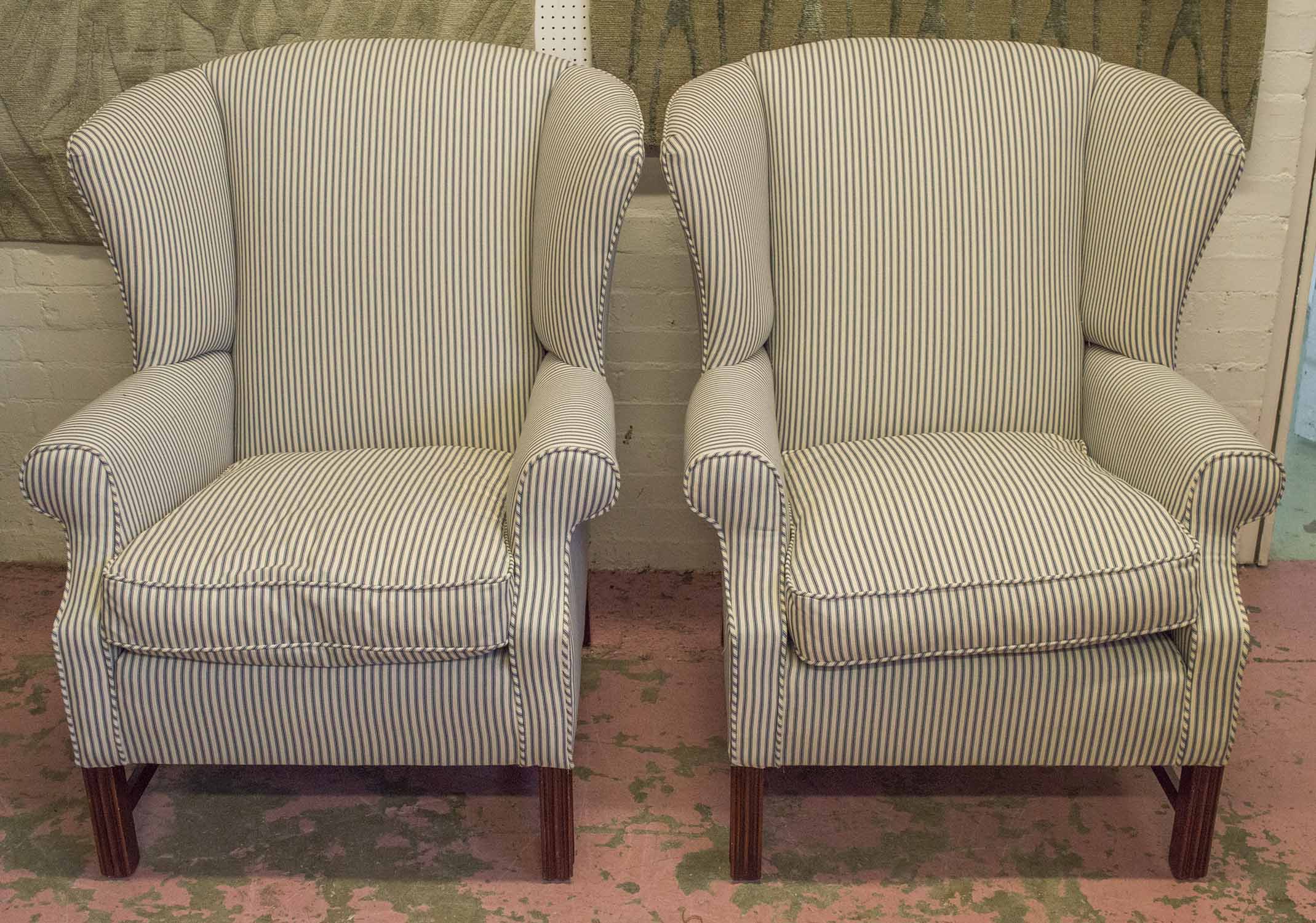 wing armchairs living room