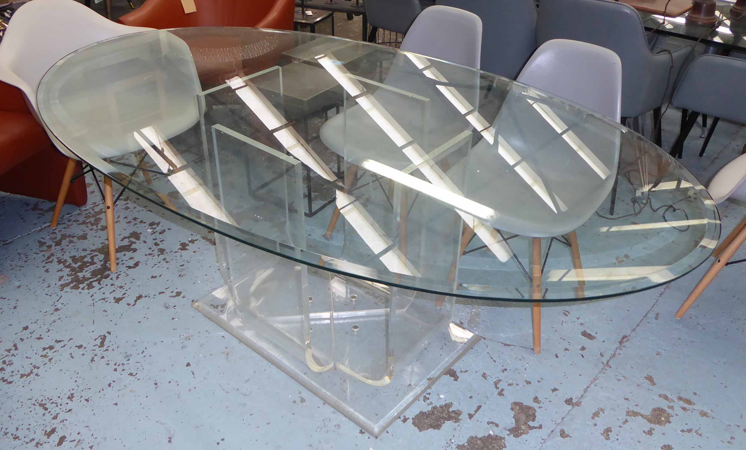 perspex dining room table