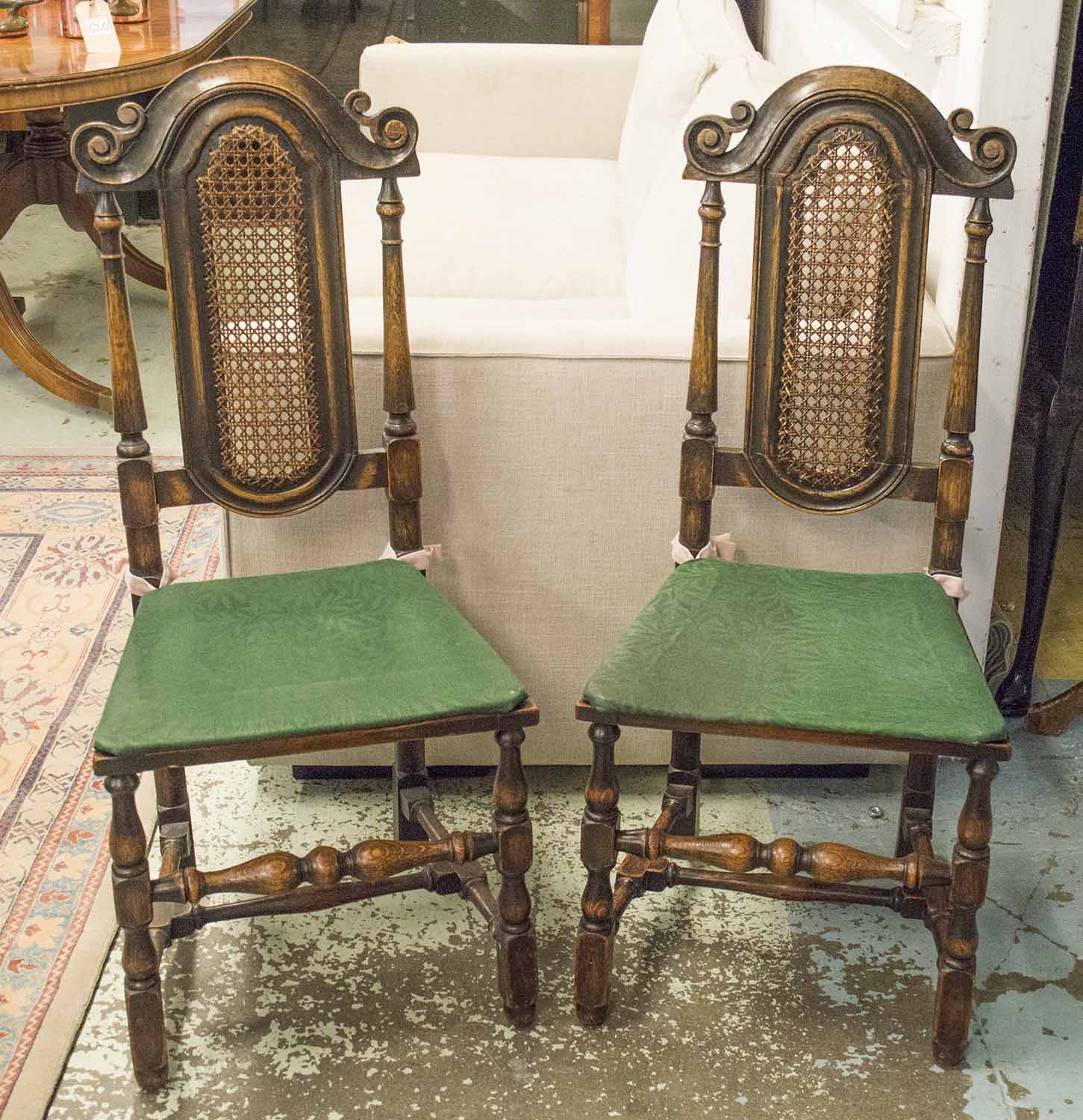 DINING CHAIRS, a set of six, early 20th century William and Mary style ...