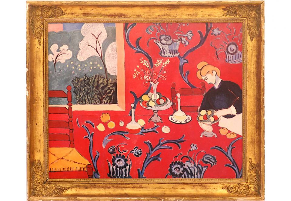matisse red dining room